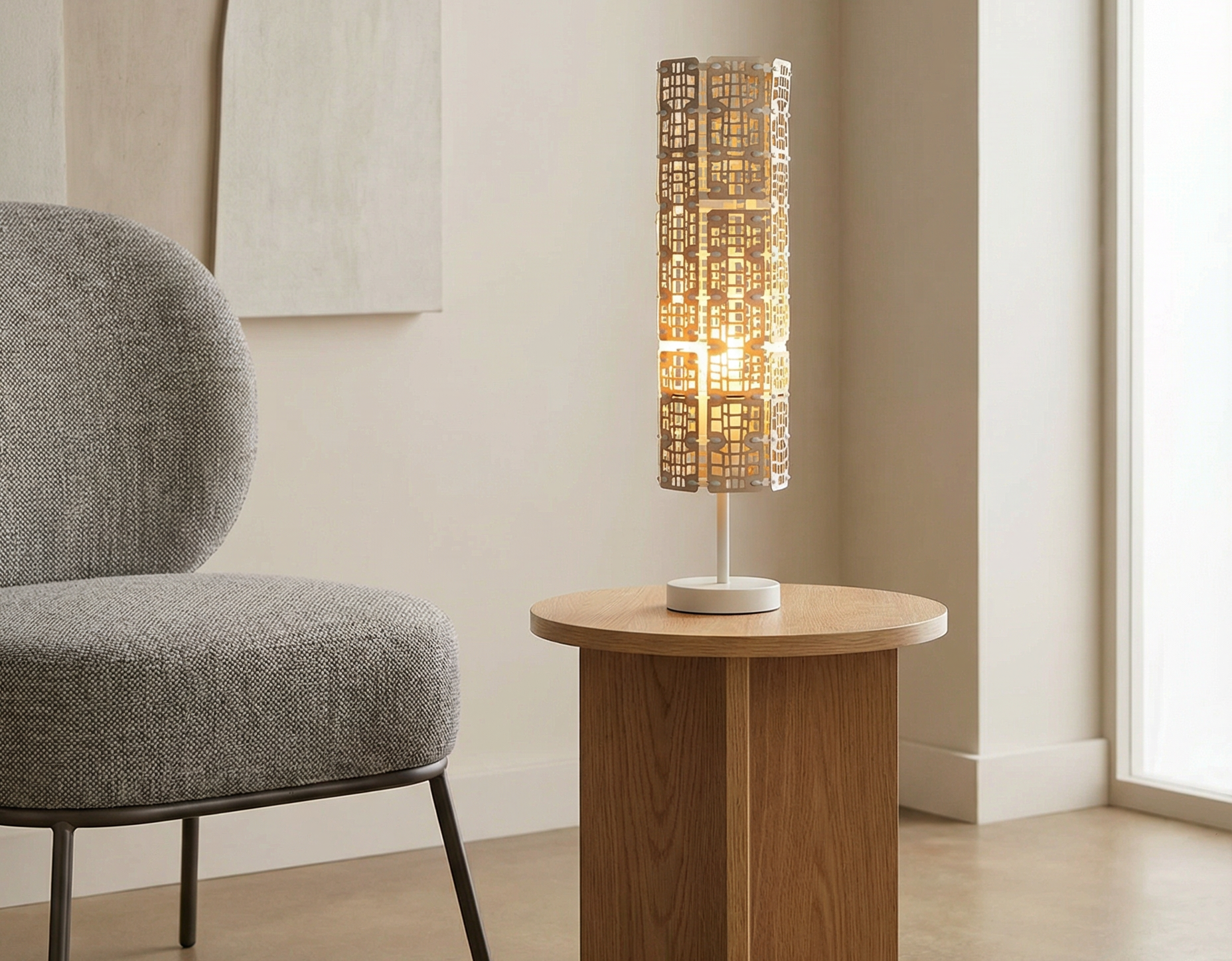 lampe scandinave en bois Nourki