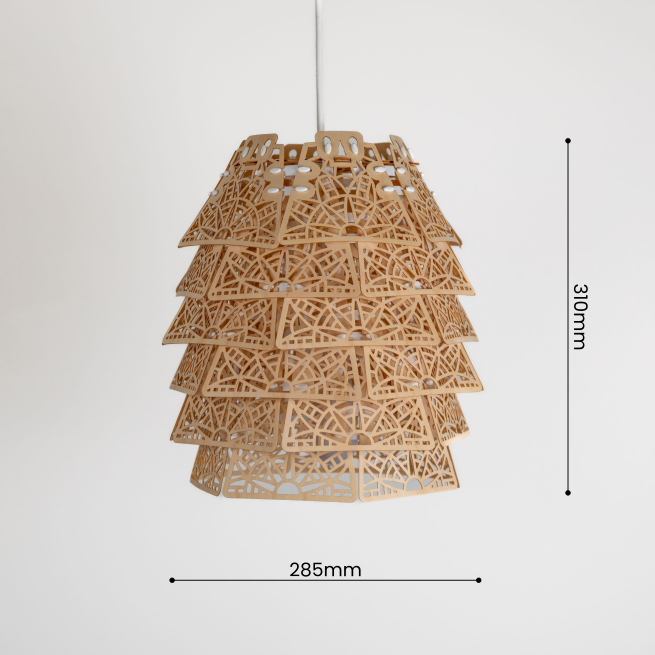 Bokkori avec dimensions et mesures L285mm X H310mm